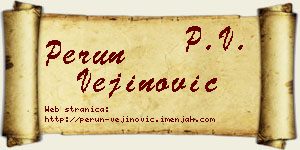 Perun Vejinović vizit kartica